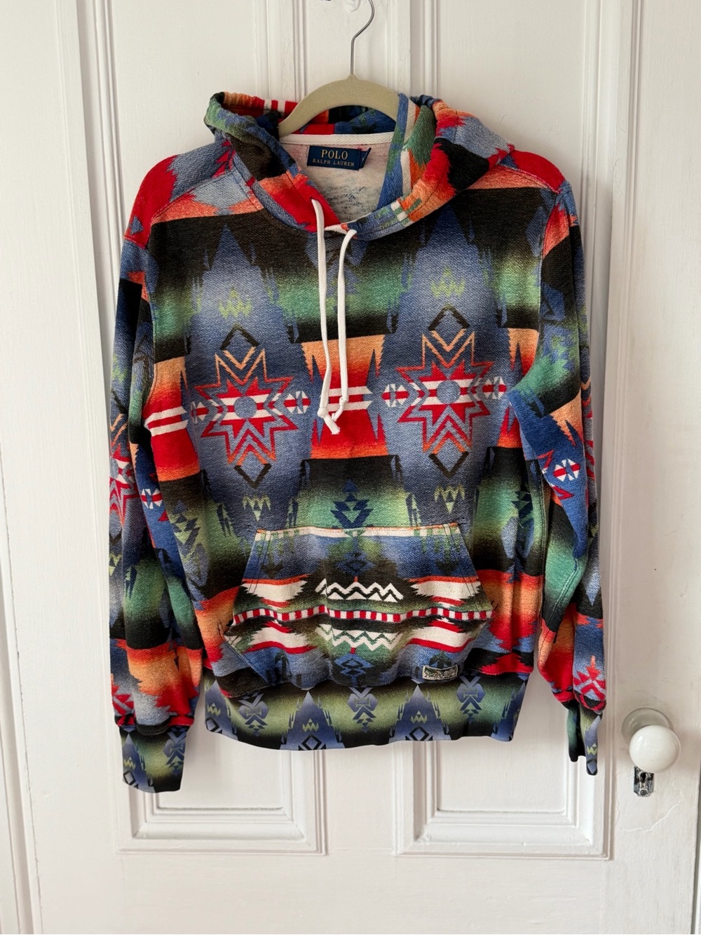 Men’s Polo Ralph Lauren Southwestern Beacon Fleece Aztec Geometric Hoodie Medium